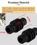 Two Pack Steam Wand Rubber Cover Finger Guard Sleeve With 6 mm Opening Fits Gaggia Classic And Rancilio Silvia V1 And V2