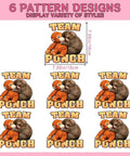 6 Pack DTF Transfers for T Shirts Ready to Press Heat Transfer Stickers 7x7 featuring monkey and toy bear design