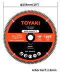 10 Inch 120-Tooth Miter Saw Blade With 1 Inch Arbor Pro Grade Ultra Fine Finish For Woodworking, Ideal For Miter Saws, Table Saws