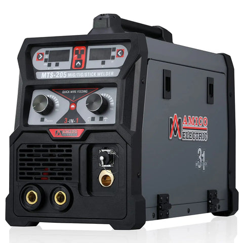 205 Amp All In One MIG TIG Stick Arc Welder Dual Voltage 110V And 230V Weld Aluminum And Steel Flux Core And Spool Gun Ready Portable DIY Welder