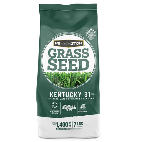 Premium Kentucky 31 Tall Fescue Grass Seed To Build A Badass Drought Resistant Lawn That Powers Through Heavy Foot Traffic And Thrives In Full Sun To Medium Shade For Quick Germination Inside A 7 Lb Bag.