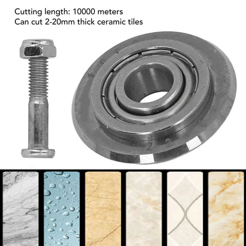Kick Your Tile Projects Into High Gear With Heavy Duty Tungsten Carbide Scoring Wheel Plus Balanced Bearing For Clean Snap Breaks On Two To Twenty Millimeter Surfaces Solid Workhorse Duo