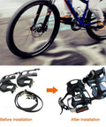 Heavy Duty Bike Pedals With Toe Clip And Strap For Indoor And Outdoor Cycling, before and after installation view.