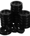 40 Piece Rubber Grommet Kit With Double Sided Hole Plugs For Dope Cable Management Black Wire Protection Durable Desk Grommets For Home Office PC Setup Sturdy Cable Routing Great For DIY Projects, stacked black rubber desk grommets