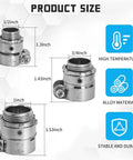 Diagram showing sizes of 20 Pack Squeeze Connector Conduit Fittings Three Quarter Inch Flexible Metal Conduit Kit for Electrical Wiring