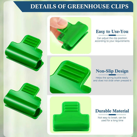 40 Piece Greenhouse Clamp Set For Film And Row Cover Netting Hoop Frame Clips For Seasonal Plant Support Pro Grade Easy Plant Extension Clips 3.9 Cm Long 10 mm Diameter Weatherproof Garden Clips For DIY Greenhouse