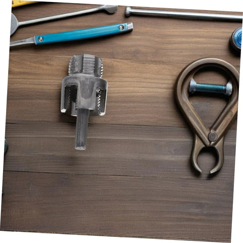Lifkome Pvc Pipe Threader Tool Kit With Electric Drill For 1/2,3/4 And 1 Inch Plumbing Repair showing internal thread cutting bit.