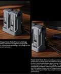 Two Way Battery Charger Station For Air 3S And Air 3 Drones, 65W Fast Charging Hub with dual batteries on wooden surface