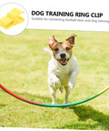 Dog jumping through training ring using All Weather Game Ready Football Goal Connector Clips Durable Fixing Clips for Dog Training Rings