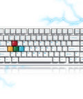 75 Percent Wireless Mechanical Keyboard With Magnetic Hall Effect Switches And A Rock Solid Aluminum Build, compact white design.