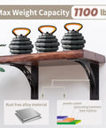 Heavy Duty Shelf Brackets Set Of 2 16 By 12 Inch 1100 Lbs Max Load Rustproof Die Cast Alloy Mantel Brackets holding weights