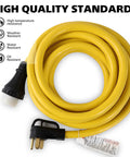 20 Foot 14 50P To SS2 50R Power Cord Adapter Kit For Genny RV Marine Shore Power 120V 240V 50 Amp Four Prong Twist Lock Receptacle