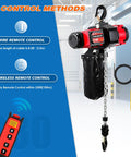 2 Speed Electric Chain Hoist 2200lb With Pendant And Remote, Brushless Motor, Overhead Crane Lift, 110V, G80 Chain