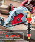 Dust Busting Water Spray Misting System For Cutting Machines And Angle Grinders Sprinkler Nozzle attached to saw.