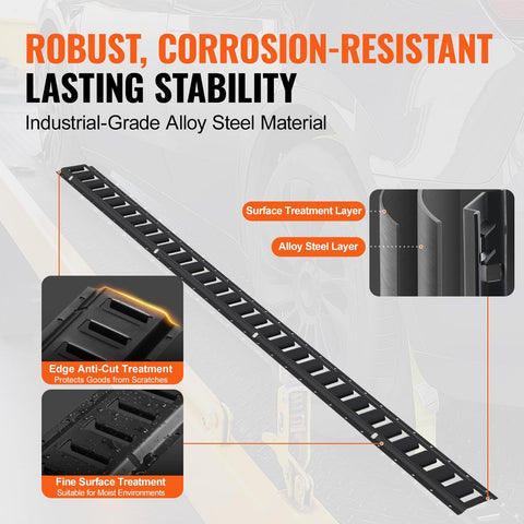 5 Foot E Track Tie Down Rail Kit With 18 Pieces, Heavy Duty 2000 Lb Load Capacity, showing industrial-grade alloy steel material