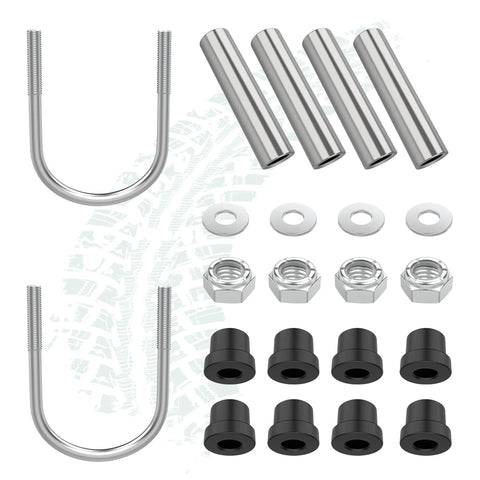 Heavy Duty Rear Four Leaf Spring Kit With Bushings And Sleeves Fits Club Car Ds Golf Cart 1982 Onward, includes bolts and bushings.