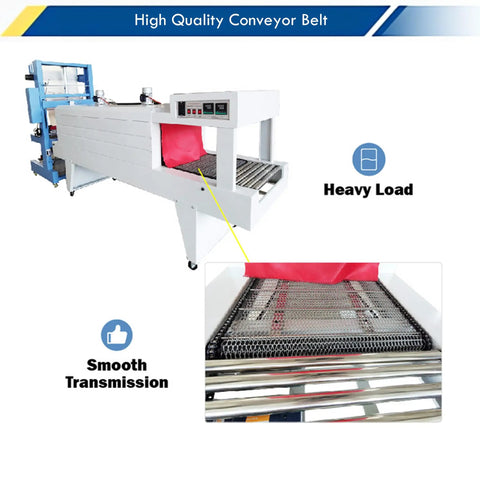 No Sweat Heavy Duty 2 In 1 Heat Shrink Packaging Machine Automatic Film Sealer And Cutter Compact Thermal Tunnel with conveyor