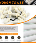 Fully Loaded Plantation Shutter Repair Kit 130 Pcs With 50 Spring Loaded Pins And 80 Tilt Rod Louvers Staples for DIY fixes.
