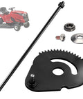 Plug-And-Play Steering Shaft And Gear Assembly For MTD Troy-Bilt Yard Machines Bolens Lawn Tractors shown with components