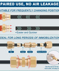 Boeray 21-piece air line fittings kit with brass 3/8 in quick-connect fittings and PA12 nylon tubing (32.8 ft)