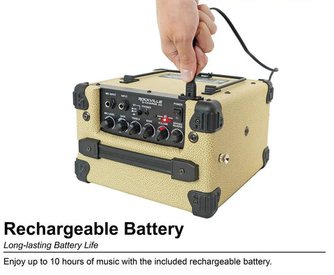 Charging the G-Charge 20 Battery Powered Guitar Amplifier With 6.5 Inch Speaker, 20W Portable Amp, Spring Reverb, Bluetooth