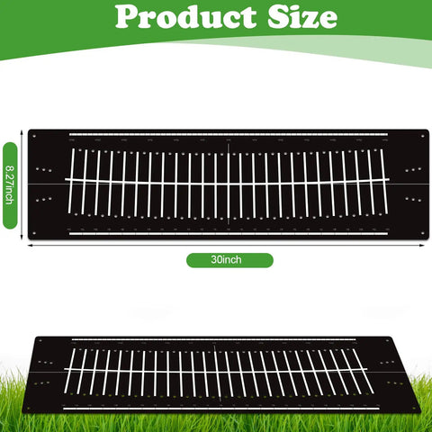 Indoor Golf Putting Mat For Home Practice With Alignment Track, 30 X 8.27 Inch Rubber Surface Black Green Mat size diagram
