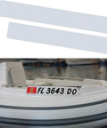 Marine Registration Plate Kit For Inflatable Boats And Ribs No Glue Needed 4 By 24 Inch ABS Mounting Boards With Zip Ties Saltwater Resistant
