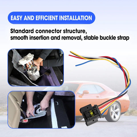 High Conductivity Fuel Pump Connector Wiring Harness Replacement 72182609365 For Dodge Chrysler 2005-2023 installation view