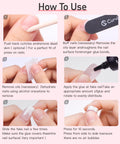 Instruction steps for applying Semi Solid Nail Glue Gel 2g for Press On Nails, emphasizing quick dry in 15 seconds.