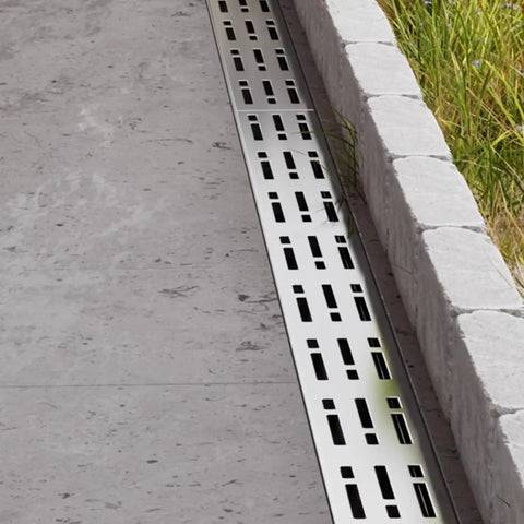 Pro Grade Trench Drain Kit With Removable Channel And Grates For Outdoor Yard Patio Deck Garden Lawn Pathway Drainage System