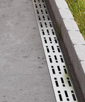 Removable Channel Drain System With Grates For Outdoor Pathways Courtyards Lawn And Driveways Built To Handle Beefy Heavy Duty Load And Seasonal Weather Stainless Steel Trench Drainage Solution With Hidden Grate And Easy Cleanout
