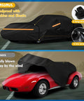 6 Layer Heavy Duty Weatherproof All Weather Car Cover for C3 Corvette 1968 to 1982 Waterproof Windproof Hail Protection, on car