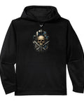 Awesome Machinist CNC Vice Gauge Square Set Edge Tool Gift For Men Classic Fit Performance Hoodie black with skull graphic design