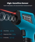 Infrared Thermometer Gun With Meat Thermometer Included, Lightning Fast 0.5 Second Readouts, Industrial Grade Sensor, Emissivity Adjustable 0.1 to 0.99, 12 to 1 Spot Ratio, Wide -58F to 1112F Range, Perfect For Grilling And BBQ Boss, blue handheld