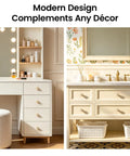 Brushed Gold Round Cabinet Knobs Set Of 10 Zinc Alloy Single Hole Drawer Pulls on vanity and closet drawers.