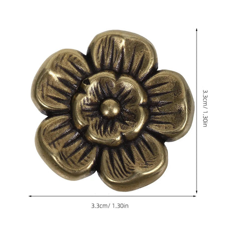 Antique Brass Cabinet Knobs 2 Pack Floral Drawer Pulls Decorative Handles with Solid Brass Construction