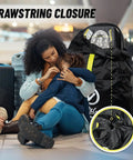 Car Seat Travel Bag For Airplane With Dual Carrying Straps Gate Check Ready Durable Car Seat Cover Drawstring Detail