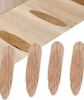 Hella Sturdy Oak Wood Plug Set For Screw Holes Odorless Reusable Pocket Hole Inserts With Sandable Finish No Fuss Diy Wood Filler Plugs Bulk Pack Of Fifty displayed on wood surface.