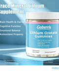 Low Dose Lithium Orotate Gummies For Daily Balance And Brain Health, Boosts Focus, Memory, Clarity, And Cognitive Wellness, 90 Gummies