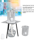 Pro Grade Lab Heating Kit With Alcohol Lamp, Tripod Stand, 150ml And 250ml Beakers, glass setup for lab use