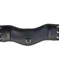 Dressage Leather Horse Girth 26 Inch With Roller Buckles Center D Ring Elastic Underneath For Extra Durability Padded