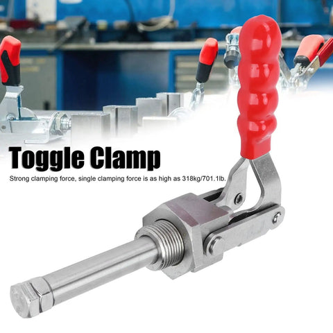 Heavy Duty Toggle Clamp Push Pull Type Fixture Clamp With Quick Release 318 Kg Capacity 701.1 Lb For Metal And Woodworking Jigs And Fixtures For Precision Assembly, stainless steel