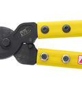 Close-up of Beast Mode Heavy Duty 22 Inch Long Arm Cable Cutter with yellow handles and precision-ground jaws