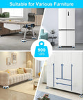 Furniture Movers With 360 Degree Swivel Wheels And Anti Slip Groove Base For smooth glide moves under desks, refrigerators, sofas, and cabinets.