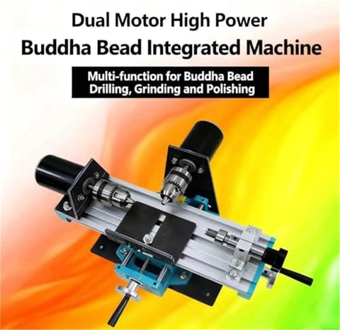 SiCWedIm Bench Drill Precision DIY Wood Beads Lathe 400W High Speed Micro Metal Turning Machine Jewelry Crafting Hobbyist Tool Polishing Seven Speeds Desktop Workshop Essential Gear For Makers Creators with dual motors for drilling and polishing.