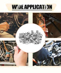 50Pcs Wire Thread Insert Kit 304 Stainless Steel NPT UNC Threads 1/4-20 Coiled Helical Sleeves with screws in automotive repair use
