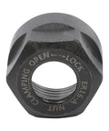Solid 5 Pack Of Er16-A Collet Nuts For Cnc Milling Machine Clamps, hardened steel nut with open-close markings.