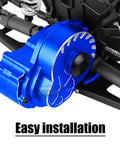 Magnum 272R Drop In Transmission Upgrade Bundle easy install on RC car, navy blue solid gearbox shown on Slash Rustler Bandit 2WD.