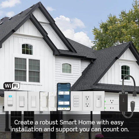 Hands Free Smart Motion Sensing Dimmer Switch 2nd Gen With WiFi, Neutral Wire Required, white wall switch