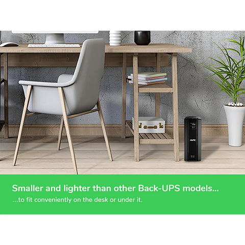 1500VA Battery Backup UPS With AVR and 10-Outlet Surge Protector, 5 Battery-Backed Outlets and 5 Surge-Only, 865W Power Supply, Active PFC Compatible for Home Office Setup